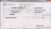 重庆农村商业银行特种转账借方凭证